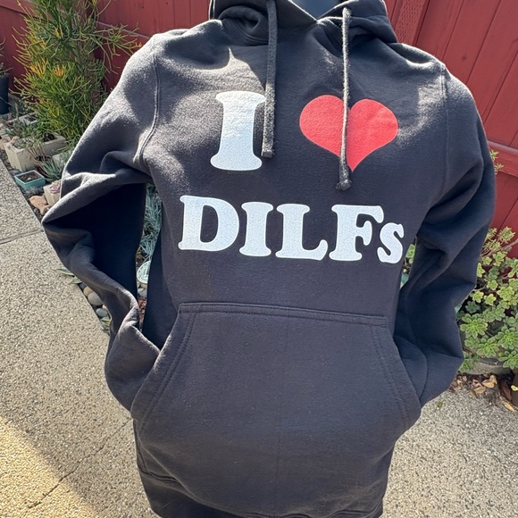 I ❤️ DILFs Jet Black Hoodie - Picture 9 of 9